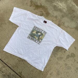 Ultra Rare Old Ghosts 90’s Menace to Sobriety Graphic tee Size Xl